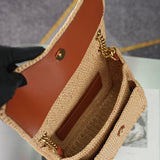 YSL Women's Natural Niki Mini Raffia Crossbody Bag