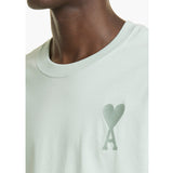 Ami Paris AMI de Coeur Tone-On-Tone T-shirt - Aqua