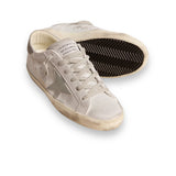 Golden Goose Super-Star - White Grey Glitter