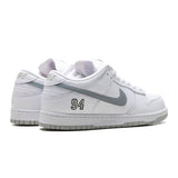 Nike SB Dunk Low Supreme 94 - White Metallic Silver