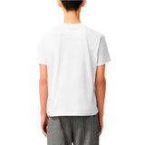 Ami Paris Small Black Ami De Coeur T-shirt- White