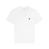 Ami Paris Small Black Ami De Coeur T-shirt- White