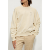 Ami Paris Ami De Coeur Tonal Boxy Fit Crewneck - Beige