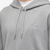 AMI Paris Men's Tonal Heart Hoodie - Heather Grey