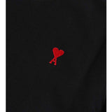 Ami Paris Small Red Ami De Coeur T-shirt - Black