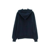 Ami Paris Small Red Ami De Coeur Hoodie - Night Blue