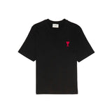 Ami Paris Tonal Ami De Coeur T-shirt- Black
