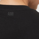 Ami Paris Tonal Ami De Coeur T-shirt- Black