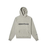 FEAR OF GOD ESSENTIALS PULLOVER HOODIE APPLIQUE LOGO - HEATHER OATMEAL